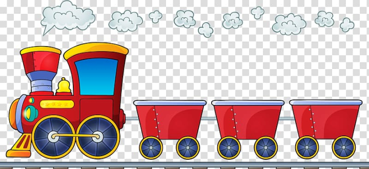 Free: Red and gray train illustraion, Train Santa Claus Christmas , Pull  goods train transparent background PNG clipart 