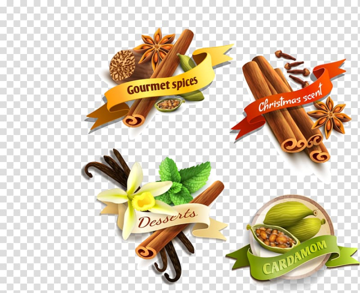 Free: Four assorted foods illustrations, Spice Food Ingredient Star anise,  spices transparent background PNG clipart 