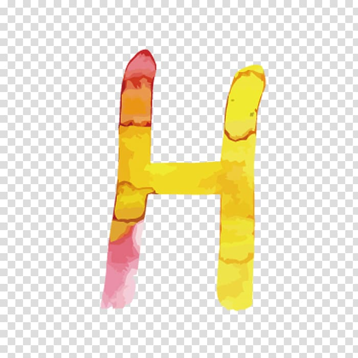 Free: Letter Watercolor painting, Watercolor letters H transparent  background PNG clipart 