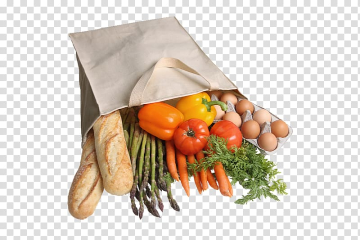 Paper bag with market food on transparent background PNG - Similar PNG