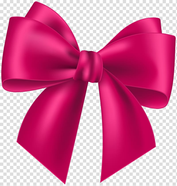 Free: Red bow illustration, Pink , Pink Bow transparent background PNG  clipart 