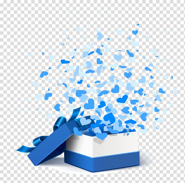 Free: Gift Box Paper , Blue Gift Box, white and blue gift box screenshot transparent  background PNG clipart 