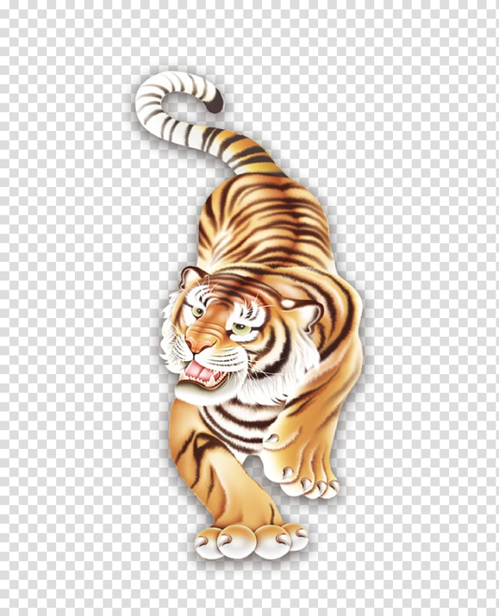 Free: Tiger , Tiger Animation Anime, Cartoon tiger transparent background  PNG clipart 