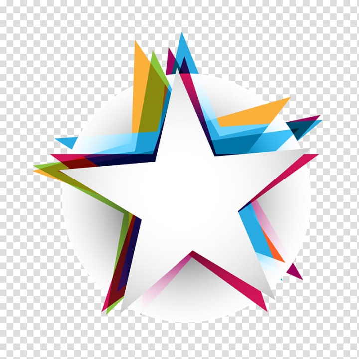 Free: Assorted-color star illustration, Star Abstract Polygon