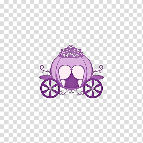 Free: Cinderella Carriage Princess , Cartoon purple pumpkin carriage  transparent background PNG clipart 