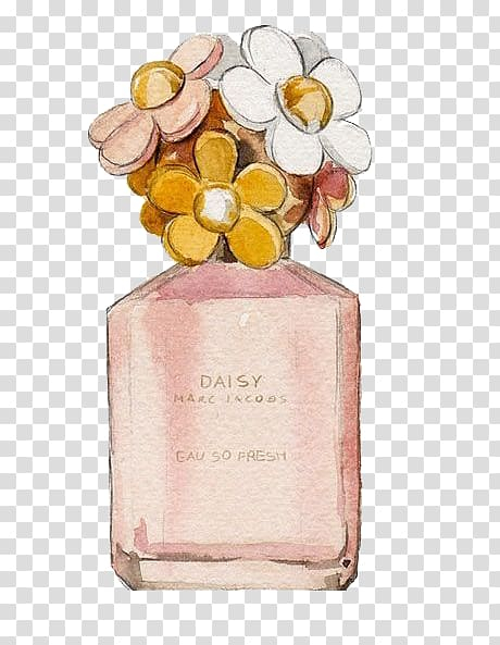 Free: Daisy fragrance bottle, Chanel Perfume Watercolor painting Fashion  Designer, Watercolor perfume transparent background PNG clipart 