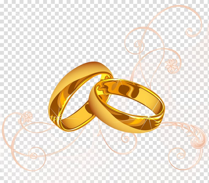 Free: Wedding invitation Wedding ring Marriage, Gold ring and line pattern  transparent background PNG clipart 