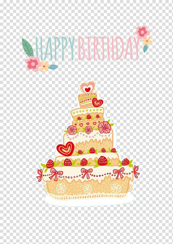 Free: Birthday cake, Cartoon cake transparent background PNG clipart -  
