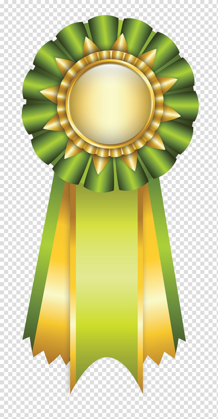 Free: Green and yellow ribbon illustration, Rosette Ribbon , Green