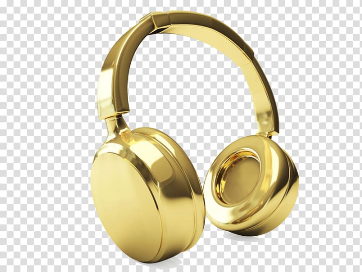 Free: Gold-colored headphones , Headphones , Gold Headphones transparent  background PNG clipart 
