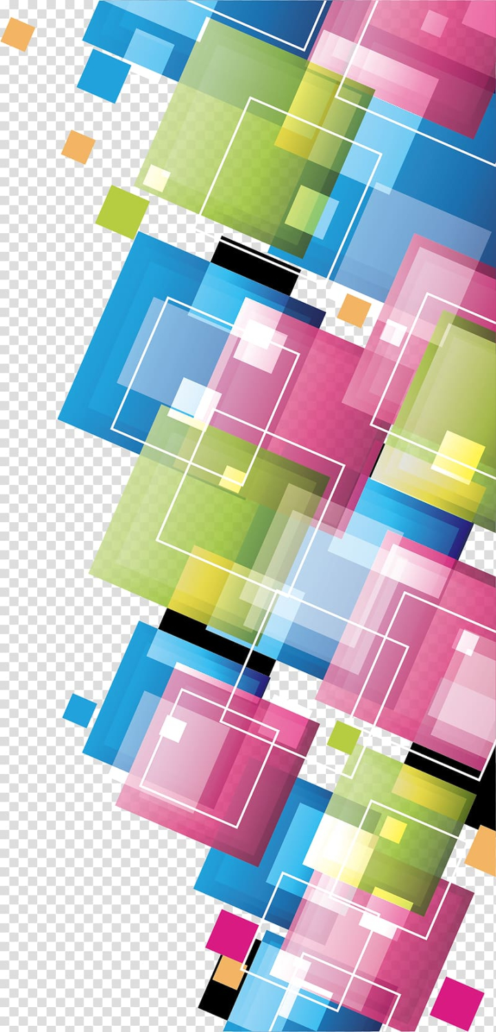 Transparent background from squares shape for illustrations with