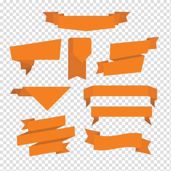 Ribbon Banner Orange Png, Transparent Png, png download, transparent png  image