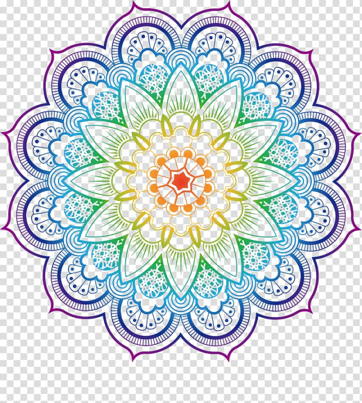 Mandala Flowers for Coloring Book for Adults or Background Stock