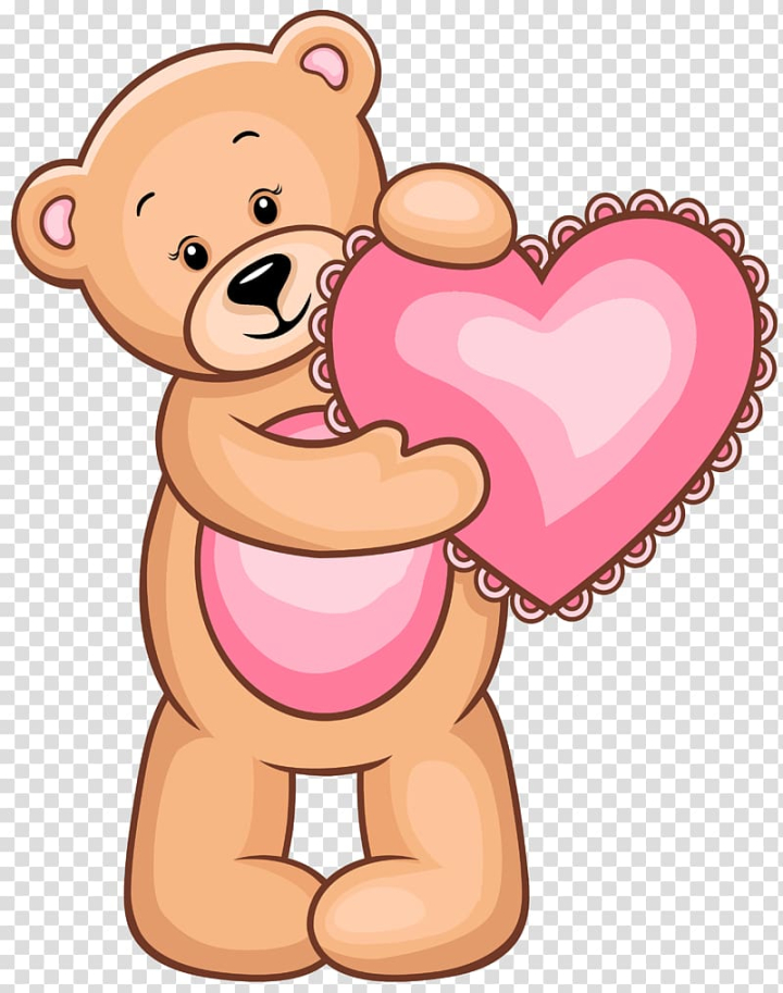 Valentines Day Clipart-valentines day bear holding heart balloon clipart