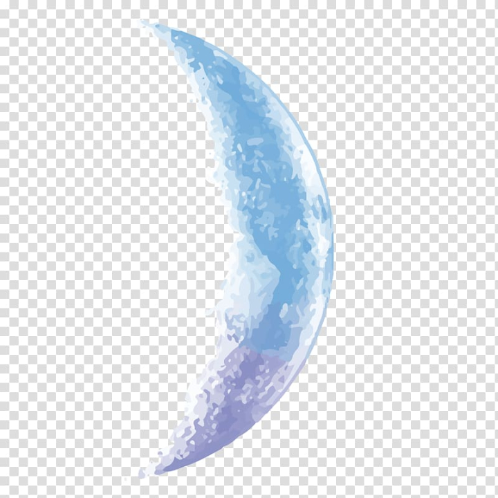 Free: Moon Euclidean , sky blue half moon, blue crescent moon illustration  transparent background PNG clipart 