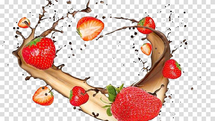 Free: Juice Chocolate milk Fruit Water, Strawberry Milk transparent  background PNG clipart 