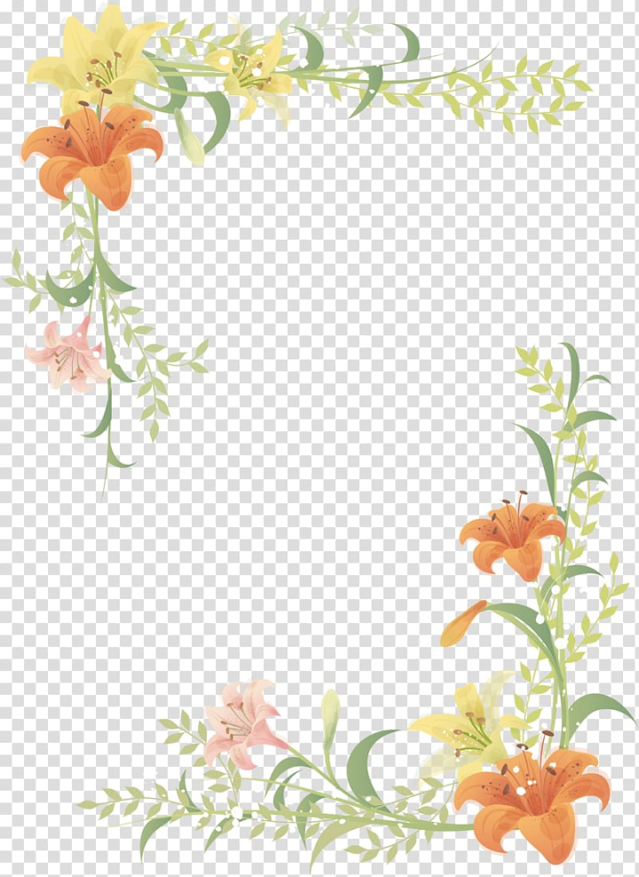 orange flower frame