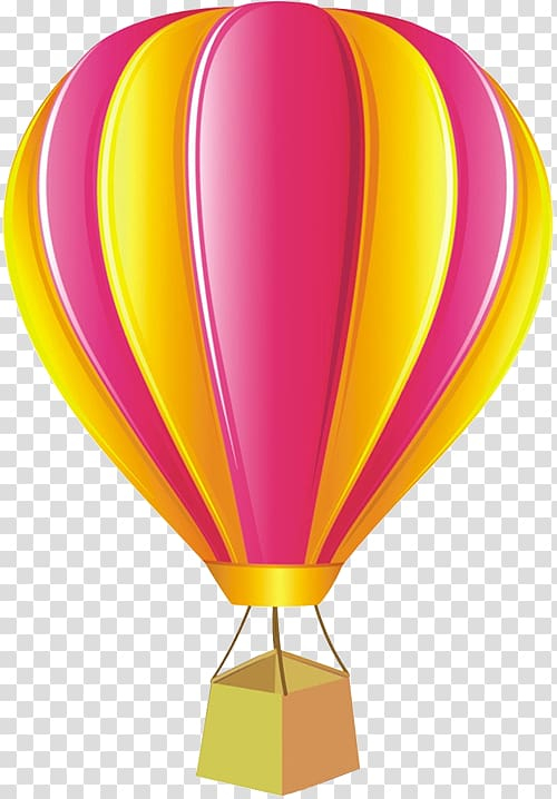 Free: Yellow and pink hot air balloon illustration, Flight Hot air balloon  Airplane, Cartoon hot air balloon transparent background PNG clipart -  