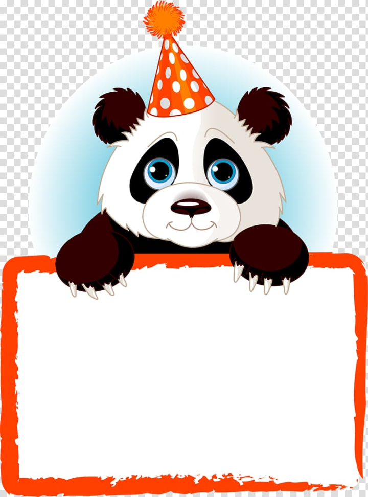 Giant panda Bear Cake, topo de bolo, text, logo png
