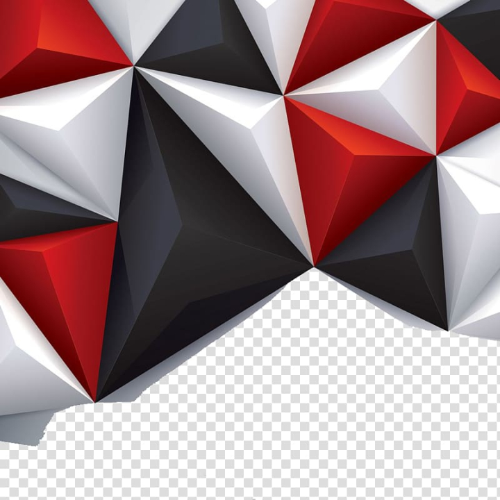 Geometric Triangle Retro Pattern Background (PNG Transparent)