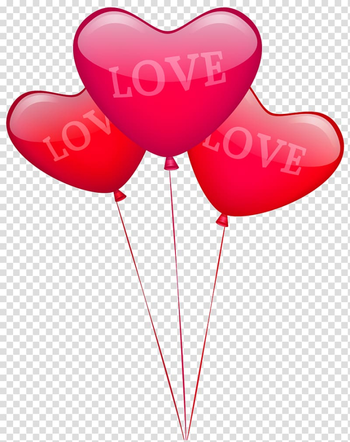 3D 3 love balloon transparent background 19165504 PNG