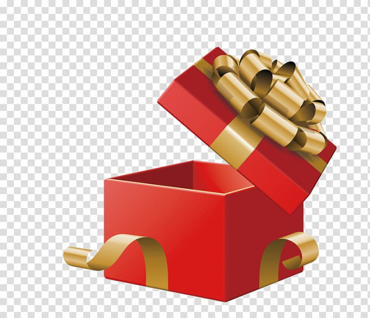 Free: Gift Box Christmas Illustration, red gift box transparent background  PNG clipart 
