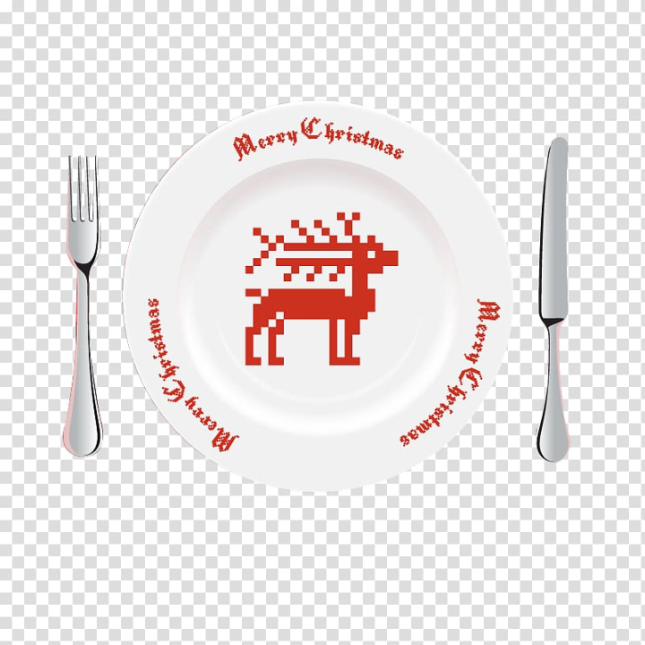 Free: Table Christmas Fork , Color plate knife fork transparent background  PNG clipart 