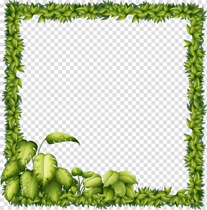 Free: Green grass frame illustration, frame Illustration, hand-painted  leaves border transparent background PNG clipart 