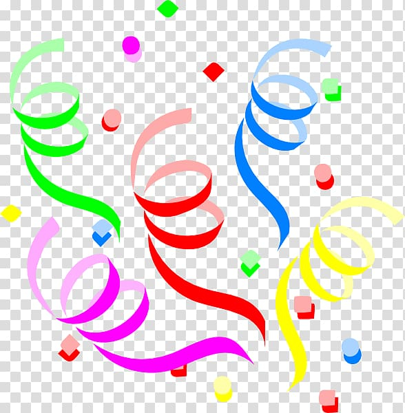 Free: Assorted-color spiral , Birthday cake Serpentine streamer Party ,  Streamers transparent background PNG clipart 