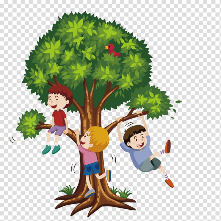 Free: Children playing illustration, Tree climbing , tree climbing  transparent background PNG clipart 