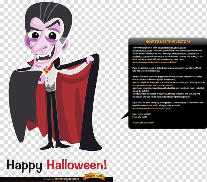 Halloween Vampire Vector Cartoon Character