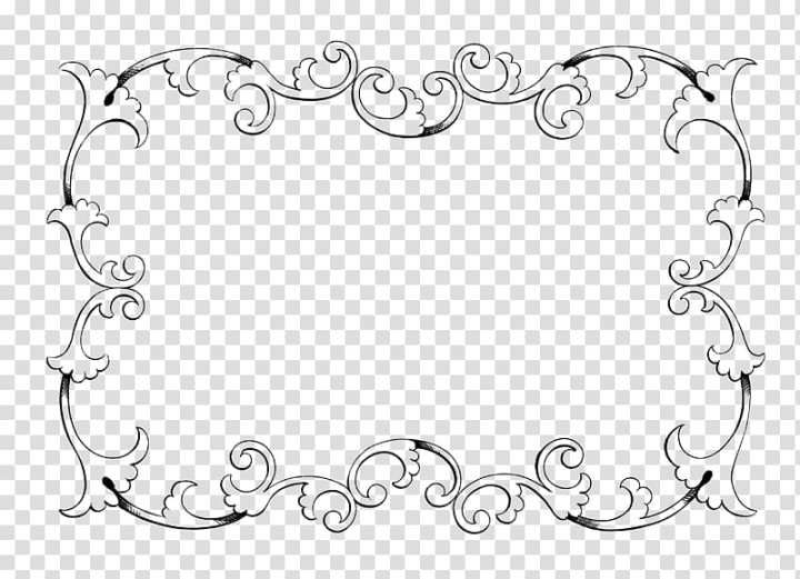 calligraphy borders transparent background