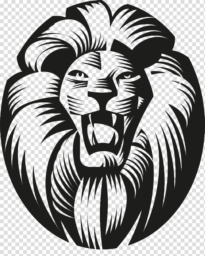 Regal lion portrait with ornamental floral design Monochrome vector  illustration perfect for tattoo emblem poster or design element in  fashion home decor and wildlifeinspired themes 22801690 Vector Art at  Vecteezy