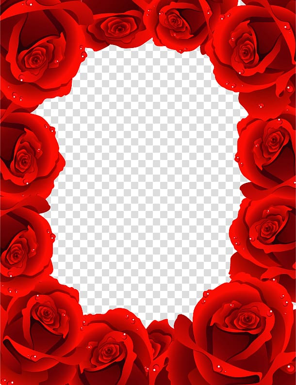 Free: Rose, Rose frame transparent background PNG clipart 