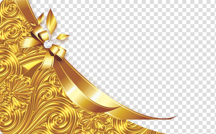 13 Gold Bow clipart, Christmas Ribbon Gift, Ribbon, Golden bow