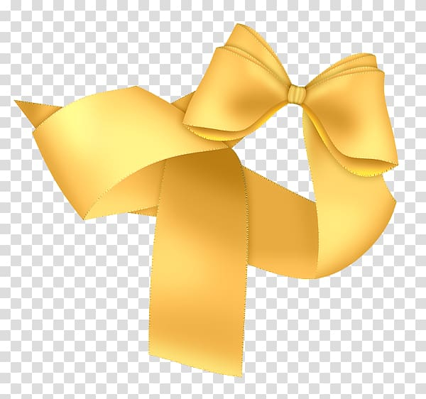 Free: Bows , yellow ribbon transparent background PNG clipart 