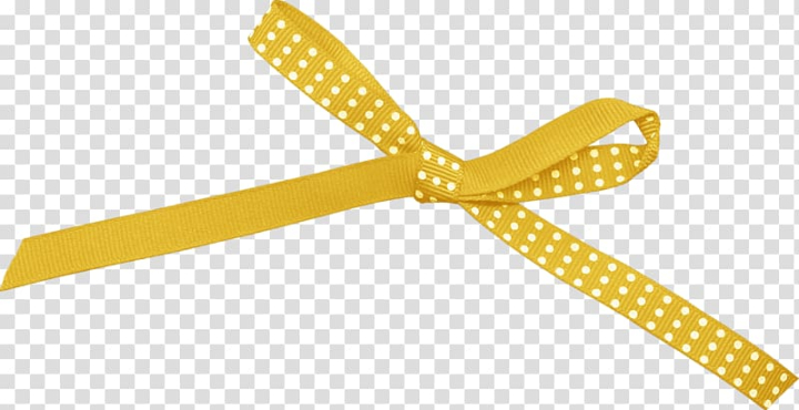 Free: Bows , yellow ribbon transparent background PNG clipart 