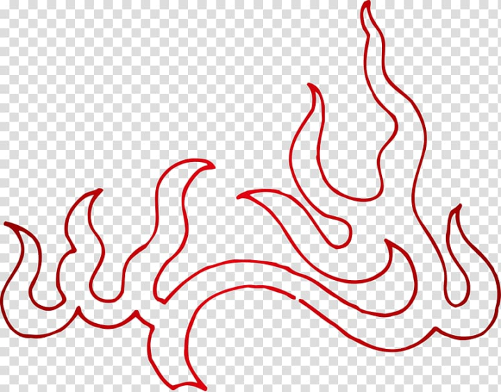 Free: Line Fire , line drawing decorative red flames transparent