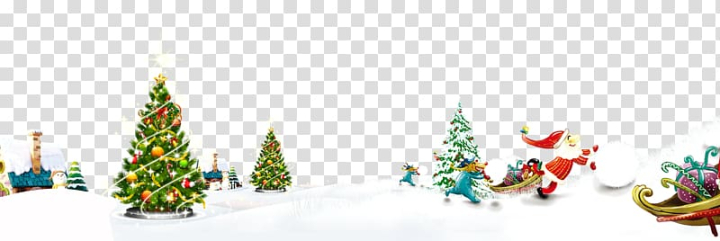 Material Clipart Hd PNG, Christmas Material, Christmas Tree, Santa