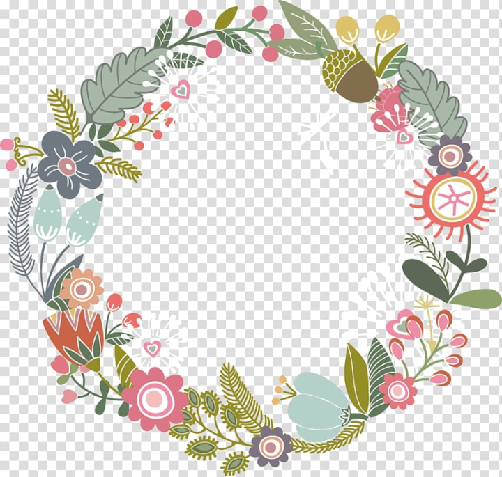 Beautiful flower and ribbon circular frame Vector Image