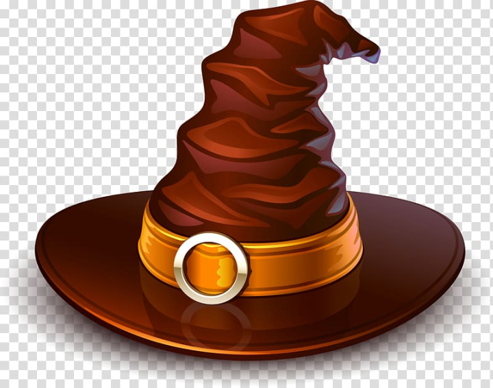 Free: Brown witch hat art, Witch hat Halloween , Halloween hat transparent  background PNG clipart 