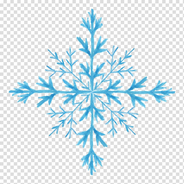 Free: Snowflake , Hand-painted watercolor snowflake pattern material ...