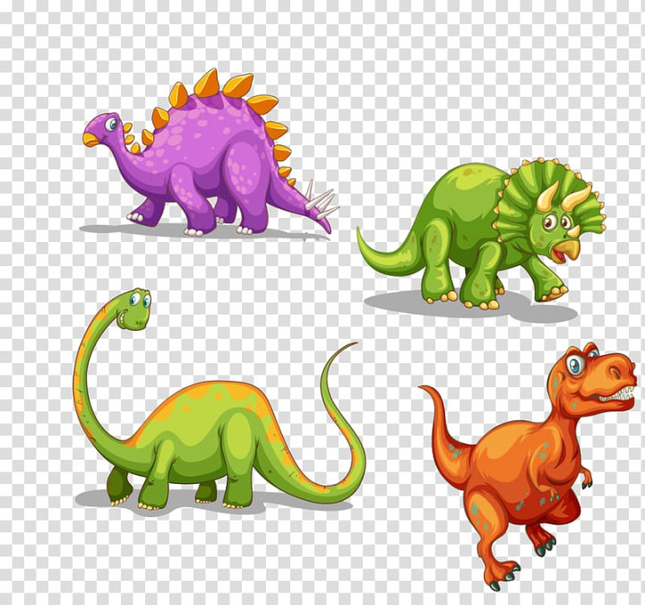 Free: Assorted dinosaurs illustration, Tyrannosaurus Dinosaur Triceratops  Cartoon, colored cartoon dinosaur transparent background PNG clipart -  