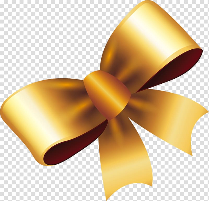 Free: Gold ribbon template, Ribbon Gold Gift, Exquisite gold bow  transparent background PNG clipart 