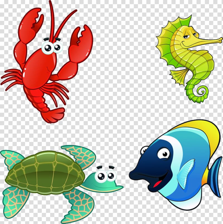 Free: Cartoon Aquatic animal Marine life Illustration, fish,Aquarium ,Aquatic,animal,Cartoon transparent background PNG clipart 