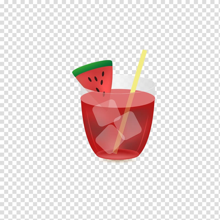 Watermelon Smoothie Cup with Straw - Free Download Images High Quality PNG,  JPG