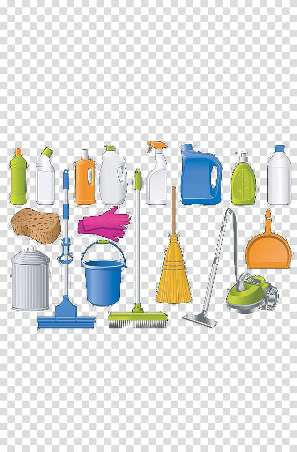 cleaning supplies border