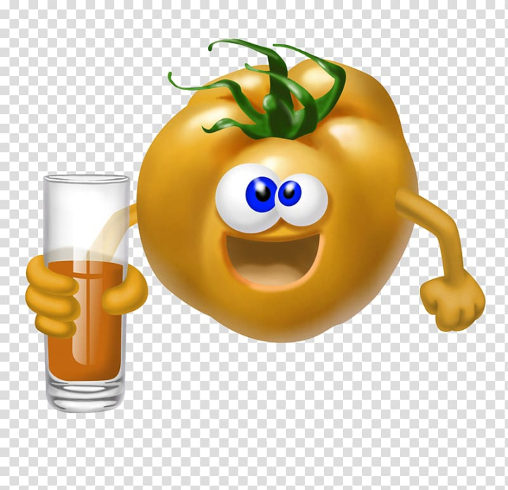 Free: Orange juice Fruit High-definition video, FIG cartoon yellow tomatoes  transparent background PNG clipart 