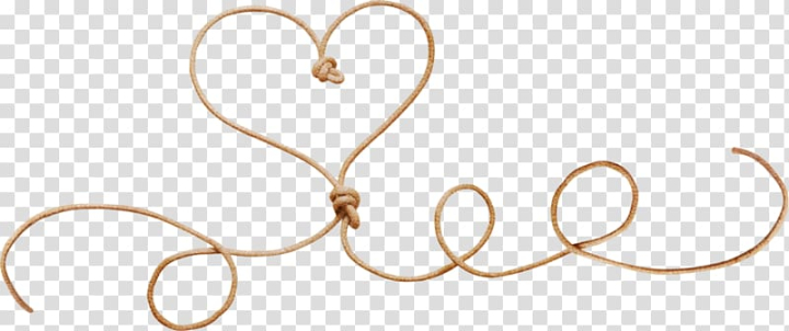 Free: Brown rope decor, Heart Rope Knot, heart shape rope transparent  background PNG clipart 