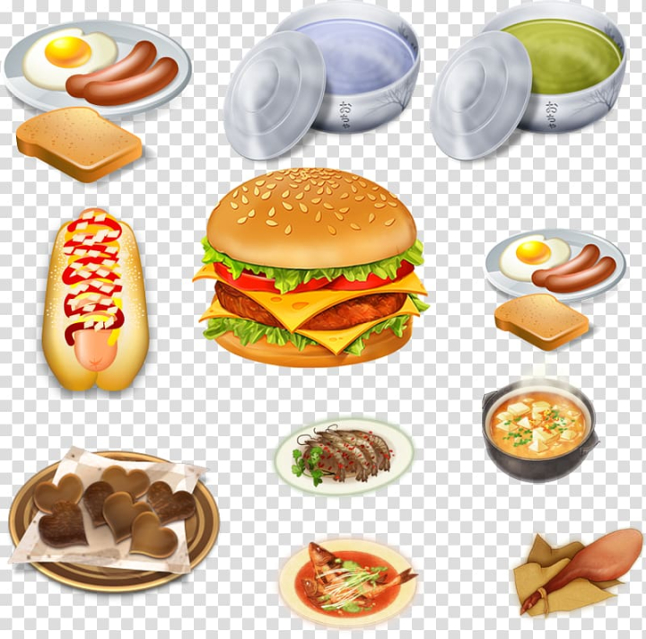 Free: French fries Breakfast Cheeseburger Junk food Slider, Colored  breakfast transparent background PNG clipart 